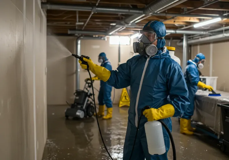 Basement Sanitization and Antimicrobial Treatment process in Hedwig Village, TX