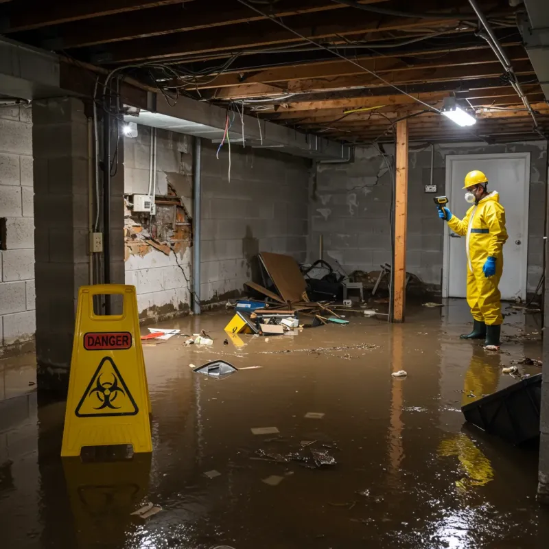 Flooded Basement Electrical Hazard in Hedwig Village, TX Property